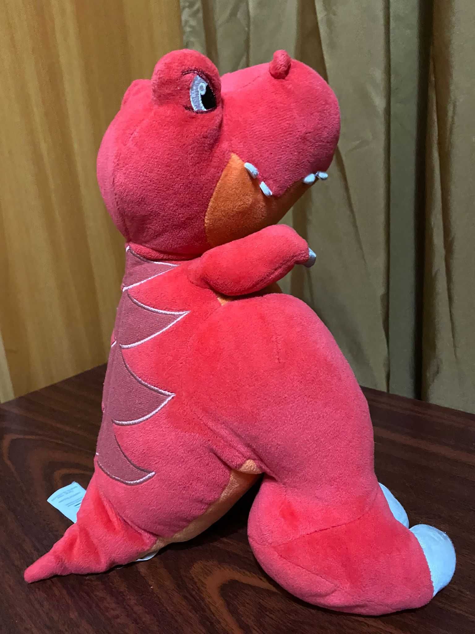 Dinozaur de plus rosu 25 cm