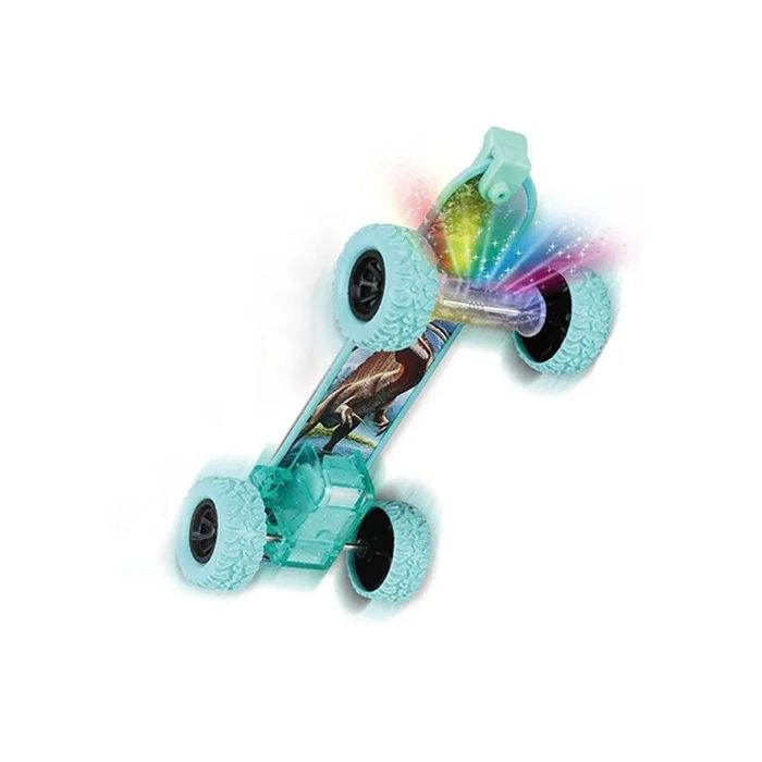 Skateboard purtabil Dino Transformer cu lumini. Din jucărie în brățară