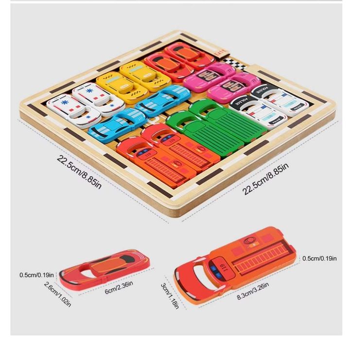 Деревянные Пазлы игрушки модель автомобиля лабиринт парковка