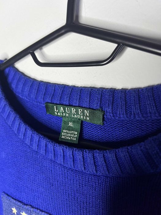 Ralph Lauren Vintage American Flag Knit Sweater Дамски Пуловер
