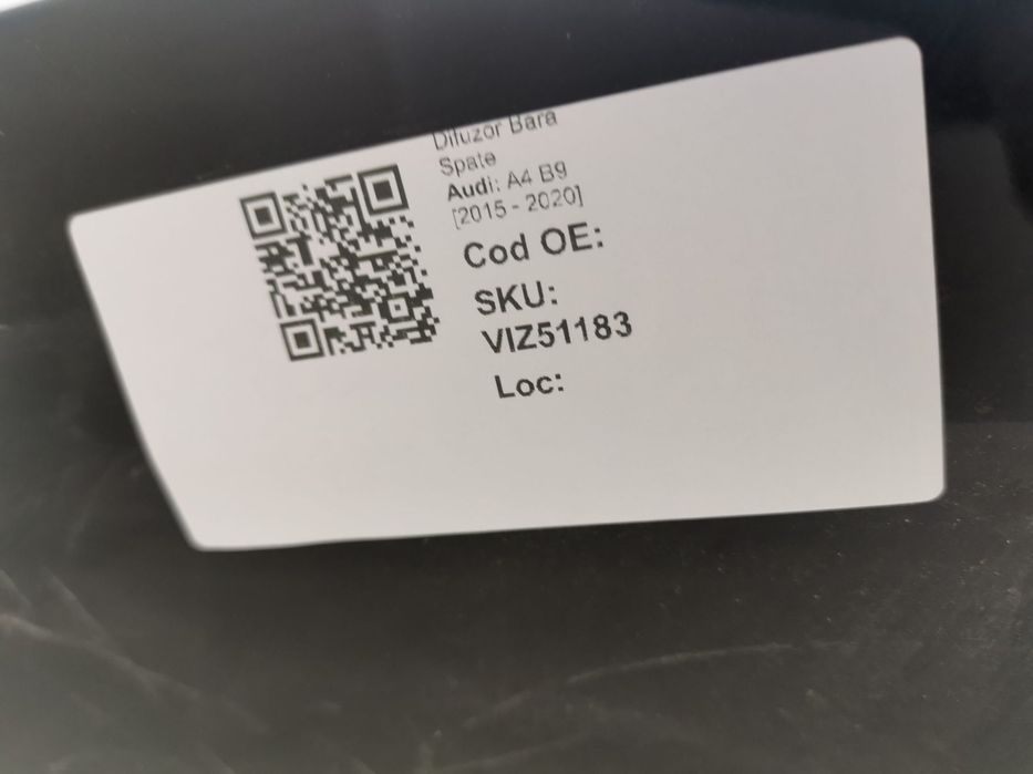 Difuzor Bara Spate Audi A4 B9 2015 2016 2017 2018 2019 2020 Originala