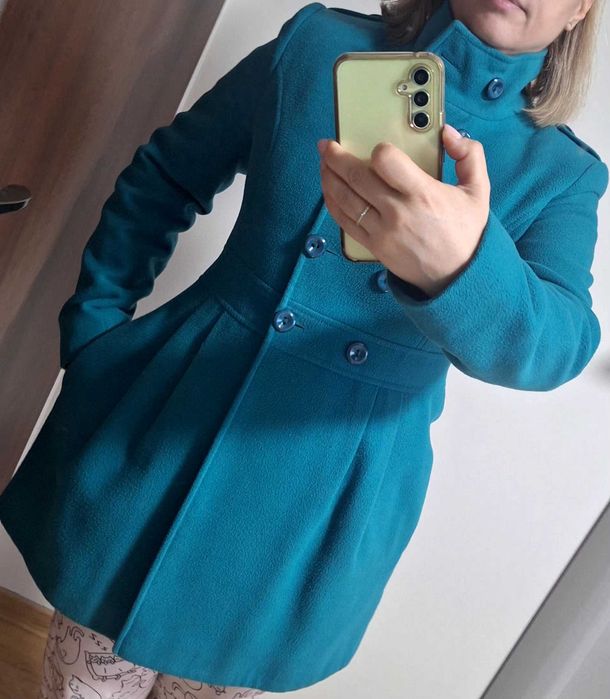 PALTON de iarna, verde