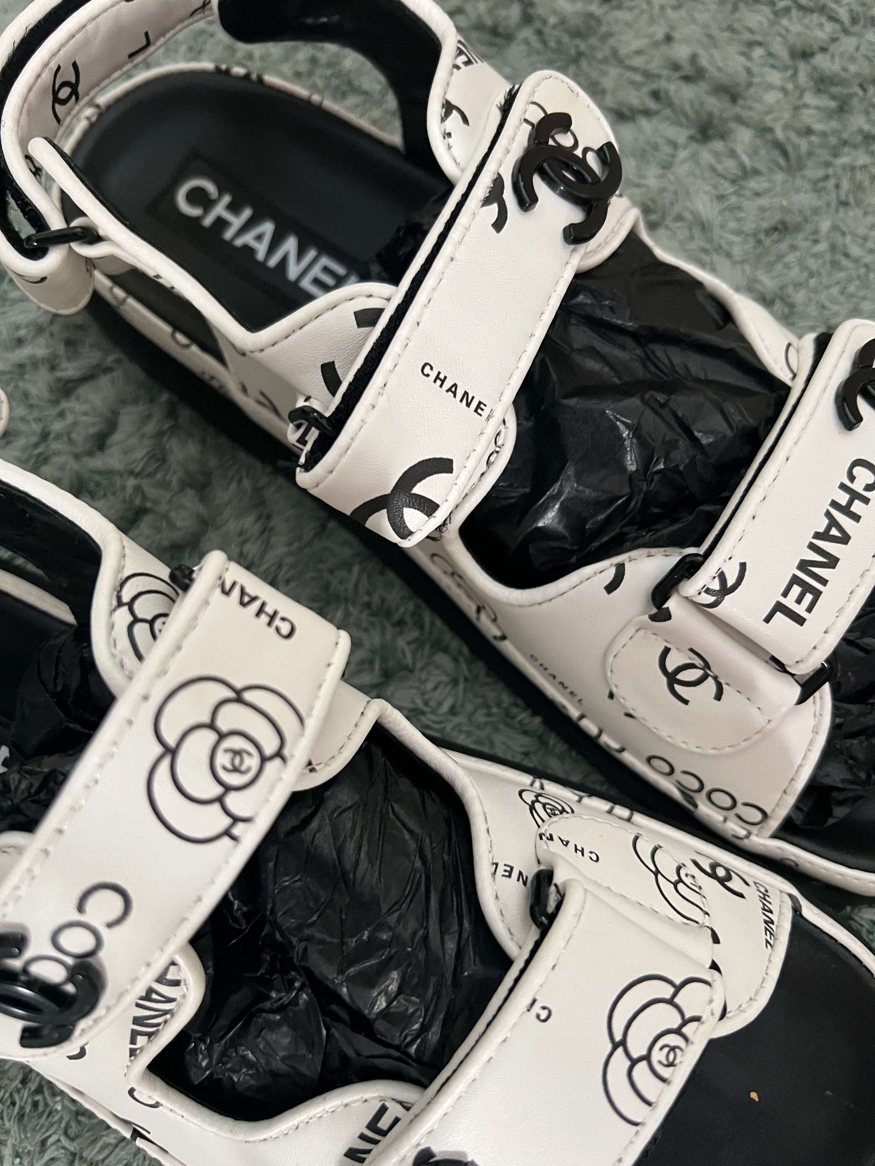 Кожени дамски сандали Chanel