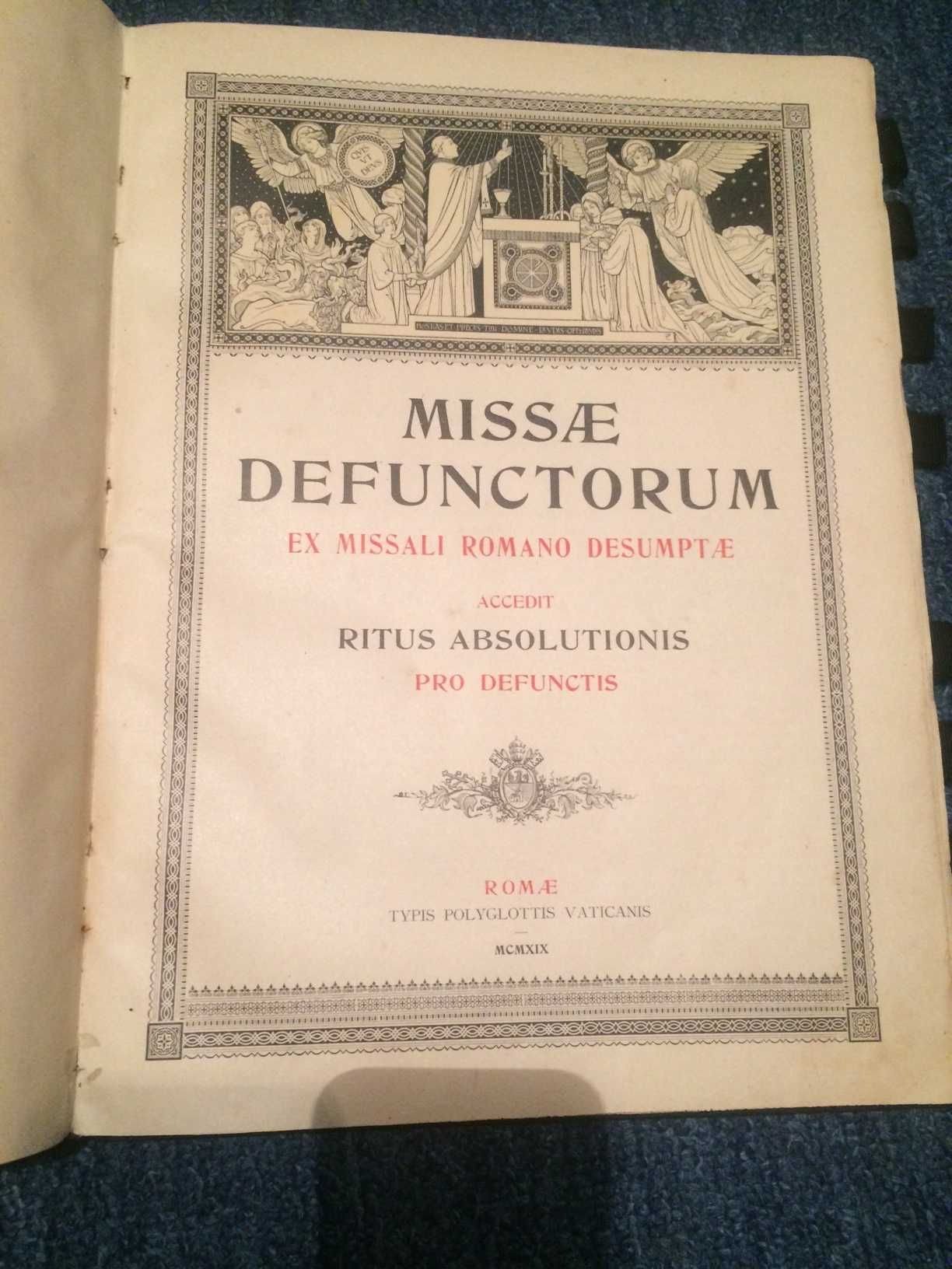 Carte veche Liturghier 1919 Missae Defunctorum