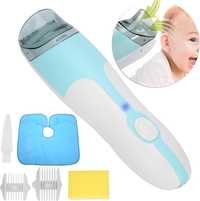 Безжична машинка за подстригване за бебета, деца с всмукателна функция