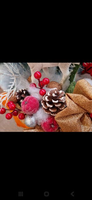 Aranjament de Crăciun - Cerb în zăpadă