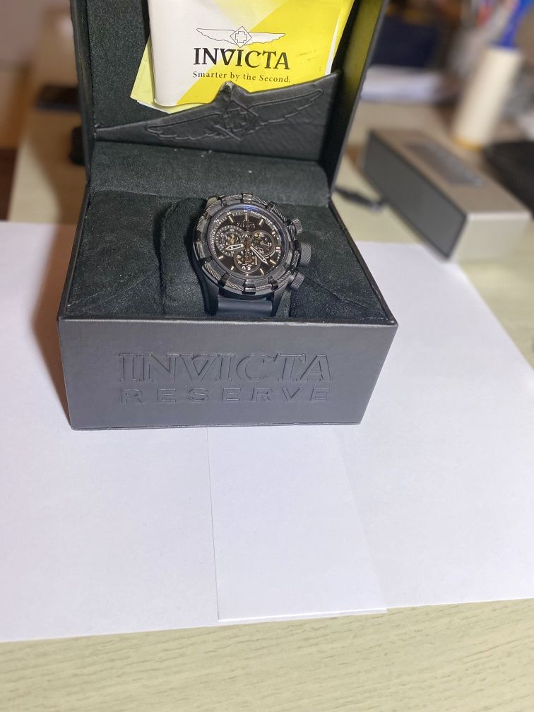 Limited Invicta men's reserve collection bolt chronograph black watch