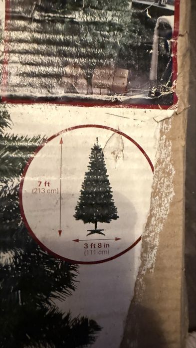 Brad artificial 213cm, cu suport