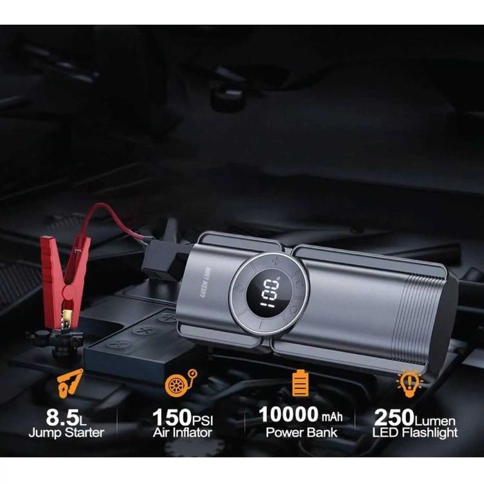 Green Lion 4in1 Jump Starter, Powerbank, Насос, Фонарь. Есть доставка
