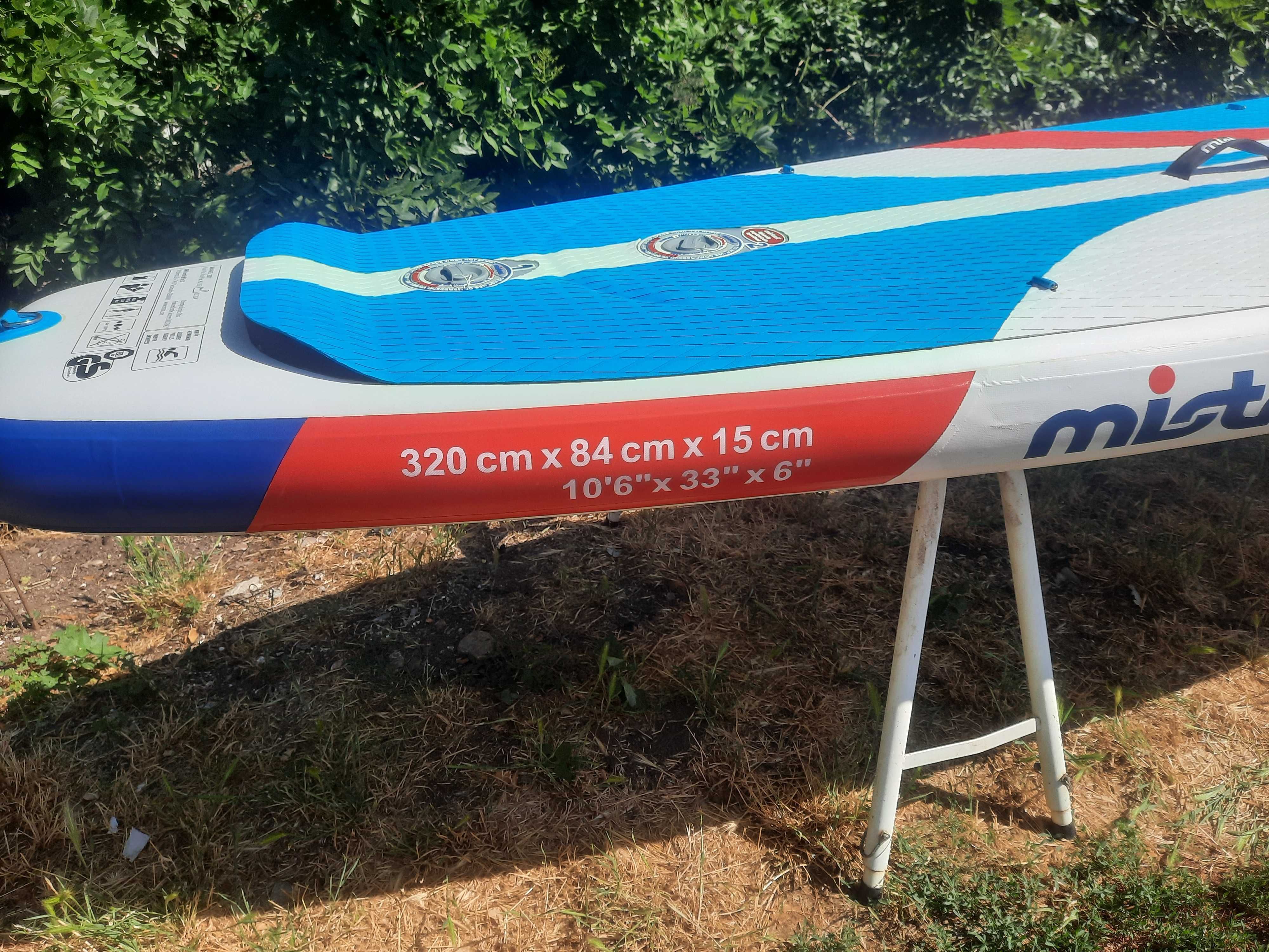 Надуваем падълборд SUP дъска  Mistral Allround 10'6'' двукамерна
