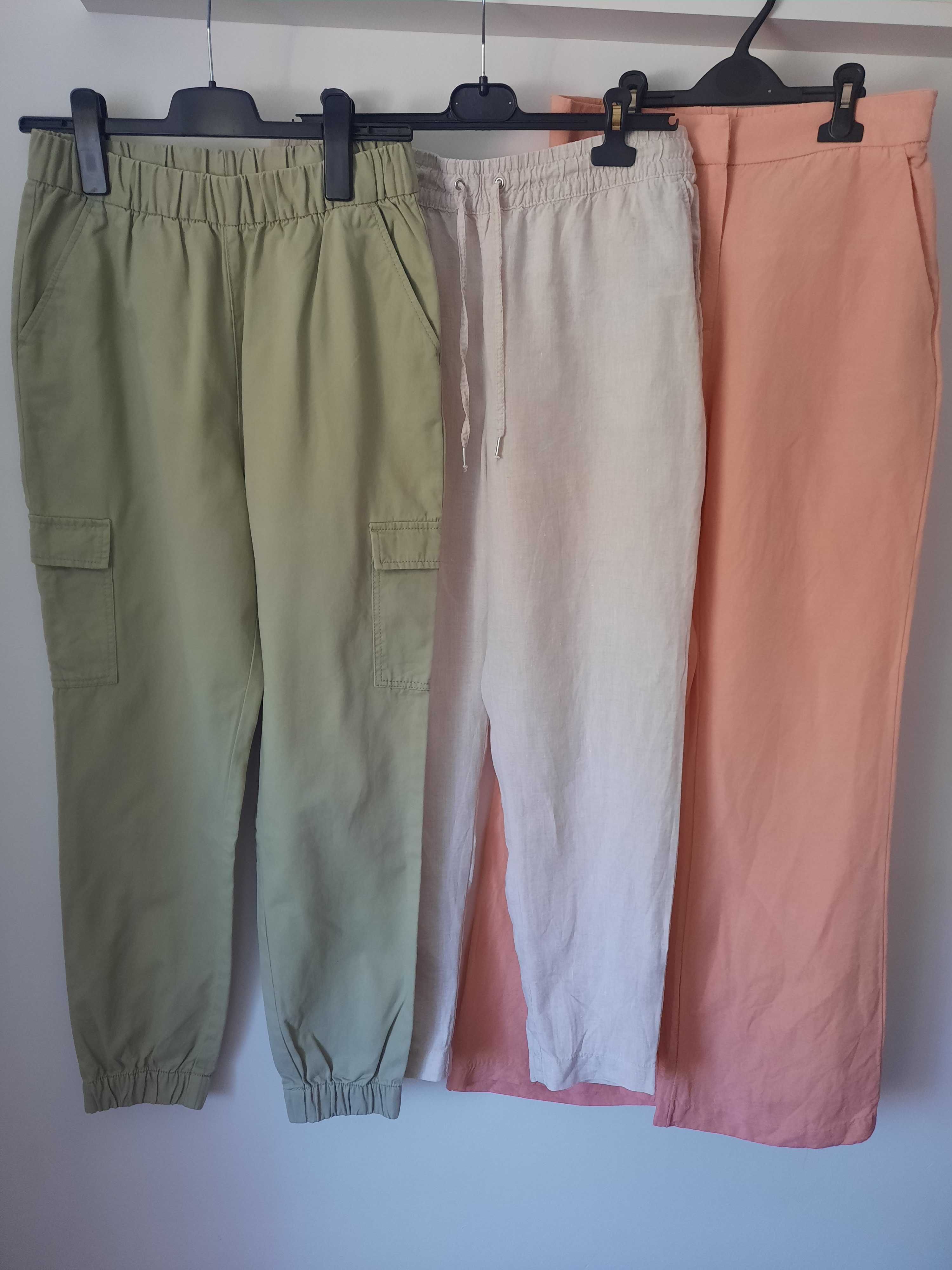 Set 3 pantaloni in linen blend si bumbac M