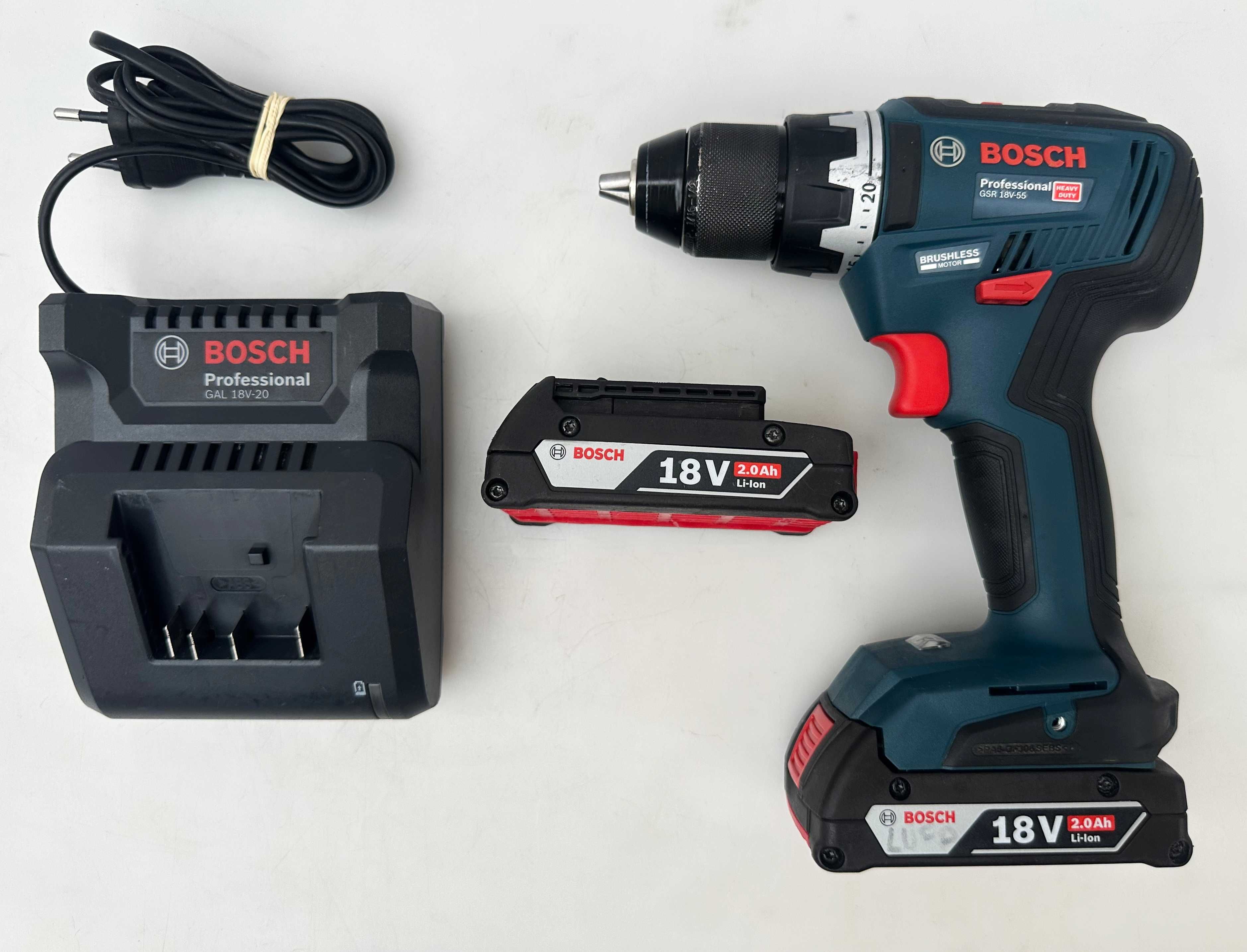 Bosch GSR 18V-55 - Безчетков винтоверт като нов!