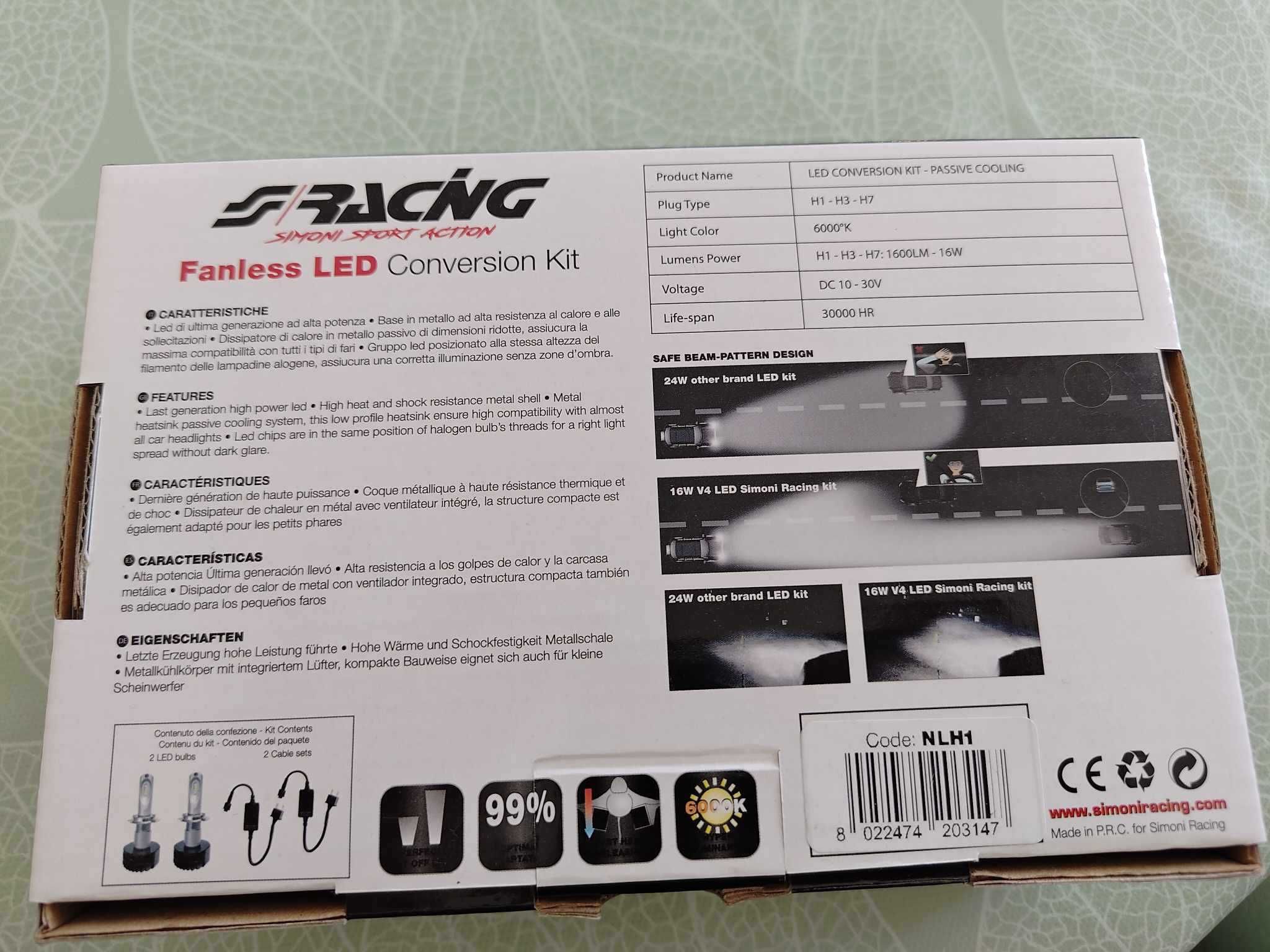 H1 LED крушки за автомобил (x2) + Canbus модули