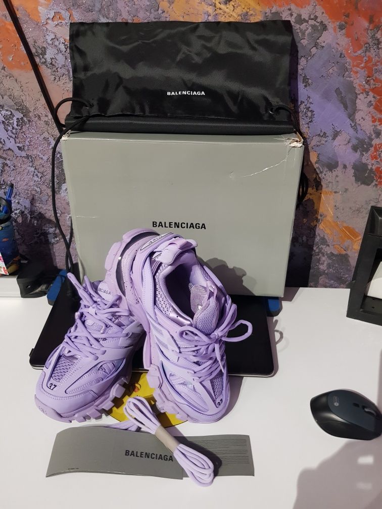 Balenciaga logo track lila