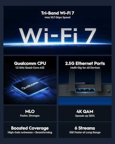Нов Cudy BE11000 WiFi 7 рутер – 4×2.5G порта, 11000 Mbps, Mesh, VPN