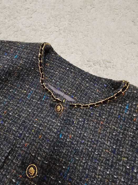 Compleu tip Chanel, fusta si jacheta - sacou, marimi XS, S, nou