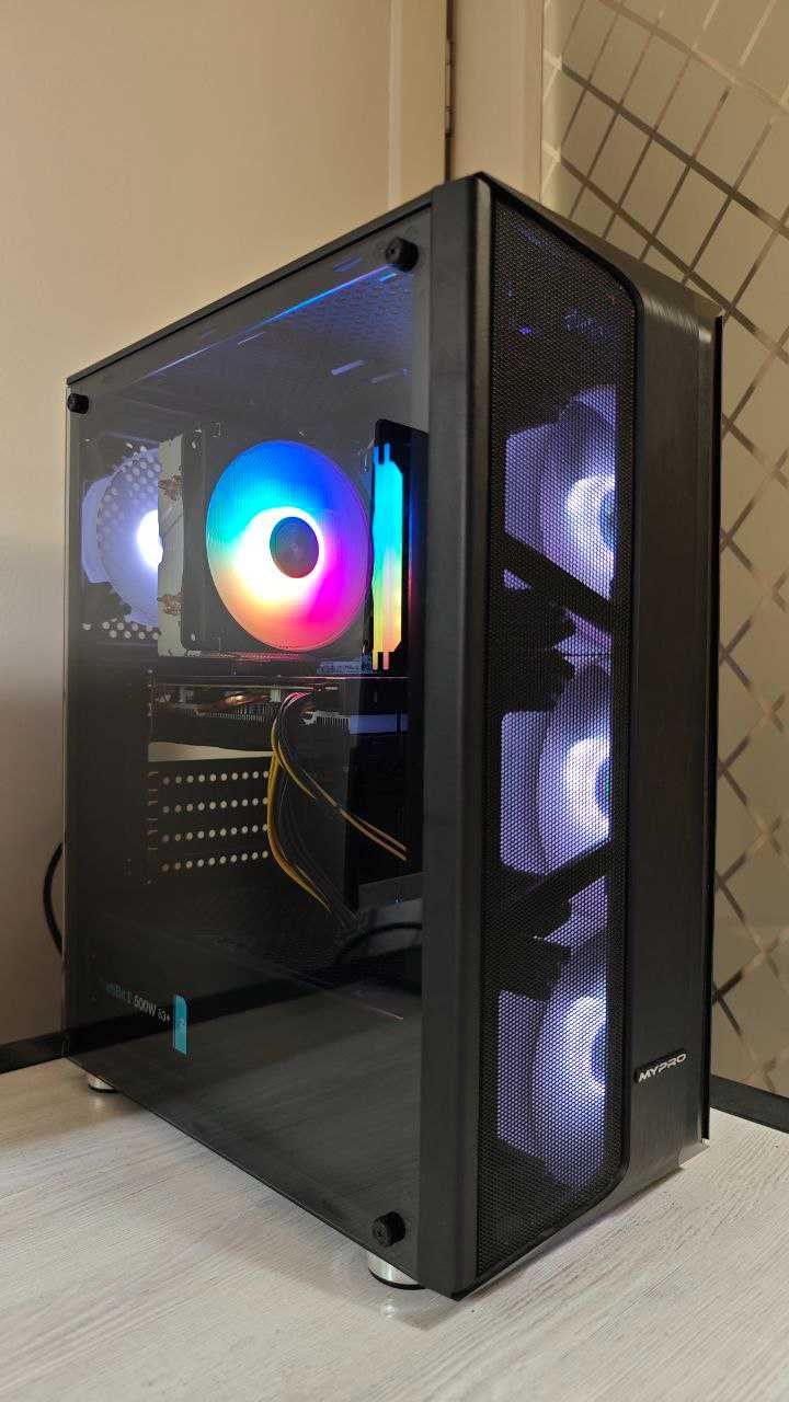 Компьютер i3-12100F/DDR4 16GB/RTX 2060 Super/SSD 1TB/SATA 1TB+Монитор