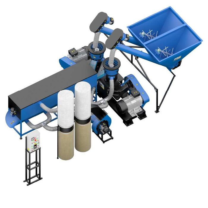 Linie de peleti MLG 1000 COMBI rumegus, cereale, resturi vegetale NOU