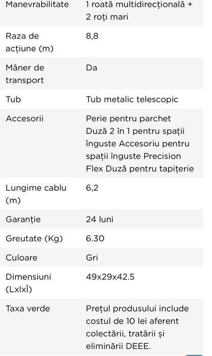 Aspirator Rowenta, sigilat, cu garantie