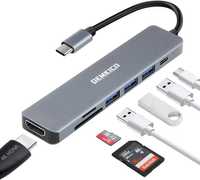 Hub type C 7 in 1 HDMI 4K PD 87W Card Reader 2 USB 2.0 1 USB 3.0