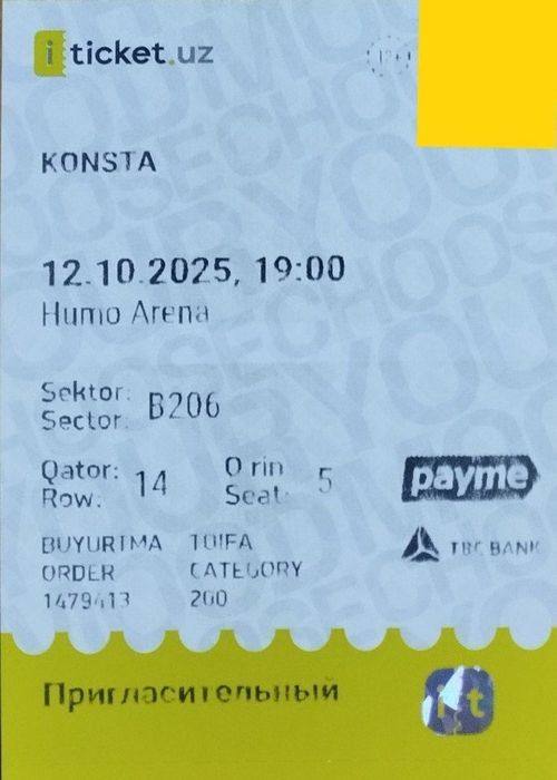 Konsta konsertiga bilet