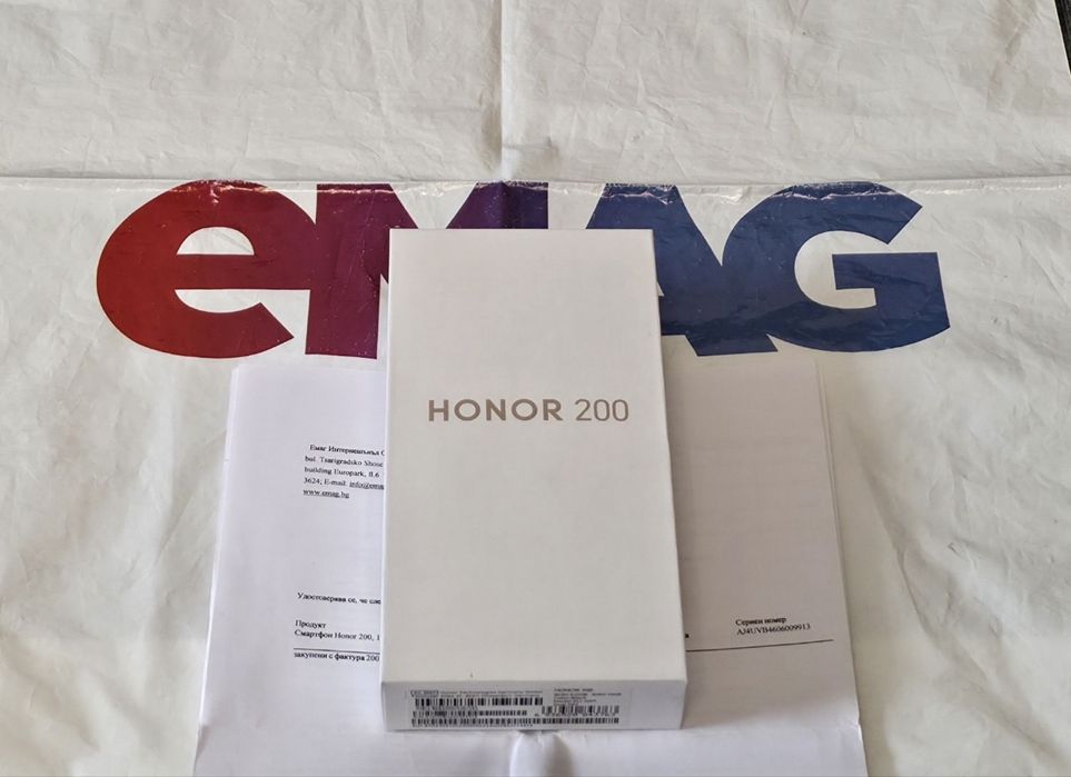 КАТО НОВ 512GB Honor 200 12GB 5G EMAG Гаранция 2026г. Black / Черен