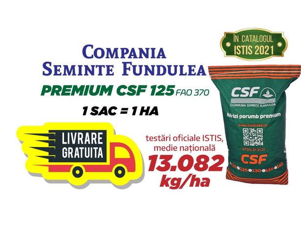samanta porumb premium  CSF 125  FAO 370 seminte porumb 2022