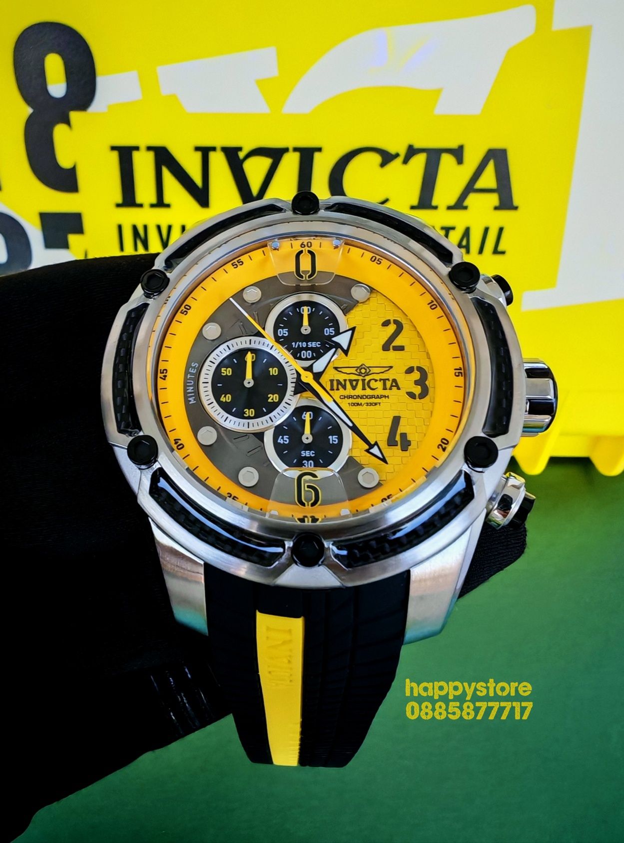 INVICTA Steel Yellow 53 mm, Инвикта нов ръчен часовник
