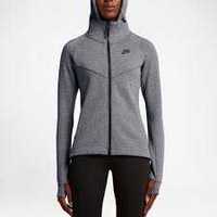 Nike Womens Tech Fleece FZ Hoodie - Carbon Heather - 842845