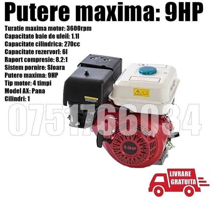 Motor Benzina 6.5 7 9 13 CP 4 T Generator Motocultor Livrare GRATUITA