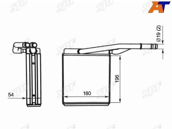 Радиатор печки Ford Focus