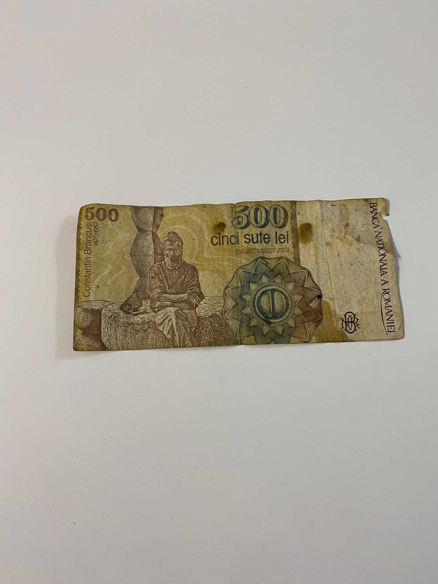 Bancnota 500 lei, Constantin Brancusi, Aprilie 1991