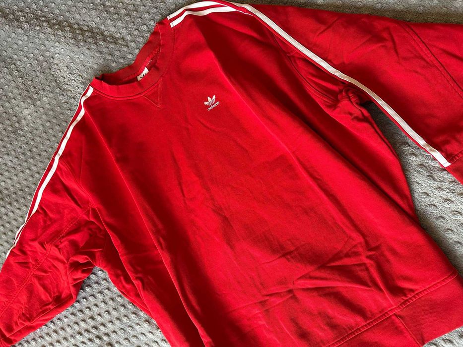 Adidas Sweatshirt | Red | Oversized Fit XL–XXL