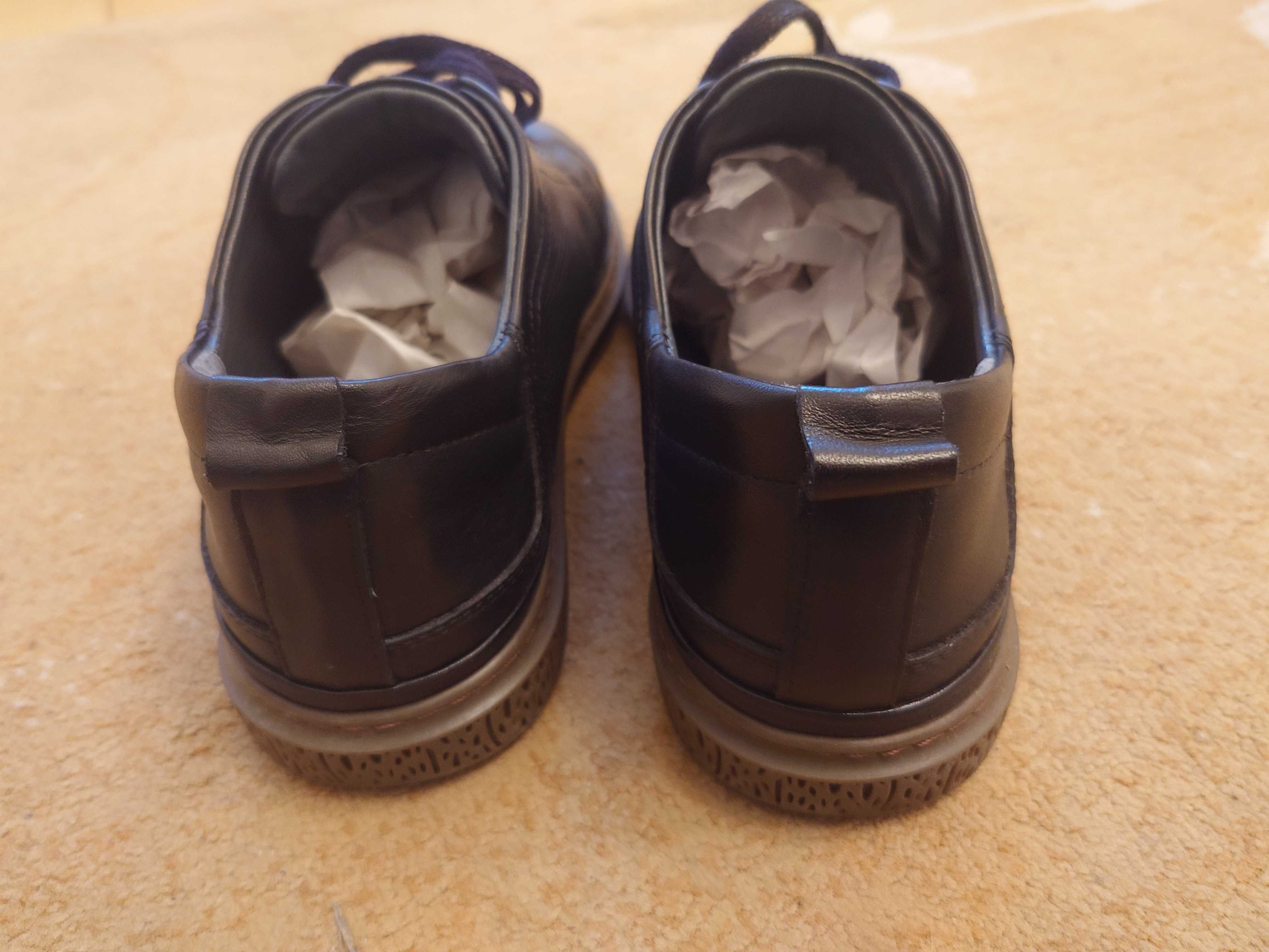Pantofi OTTER negri, 33682, din piele naturala, marime 42