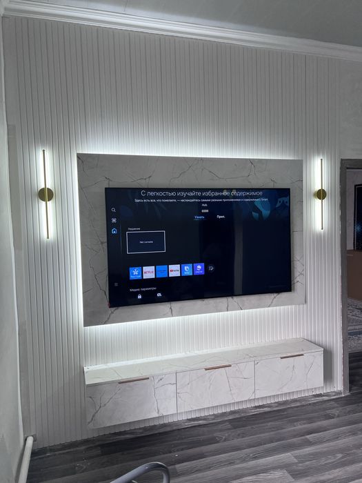 Тв зона под ключ. Тв зона гостиной. Тв зона Алматы.