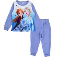 Pijama fleece Frozen Elsa&Anna, maneca lunga, Mov 92-128