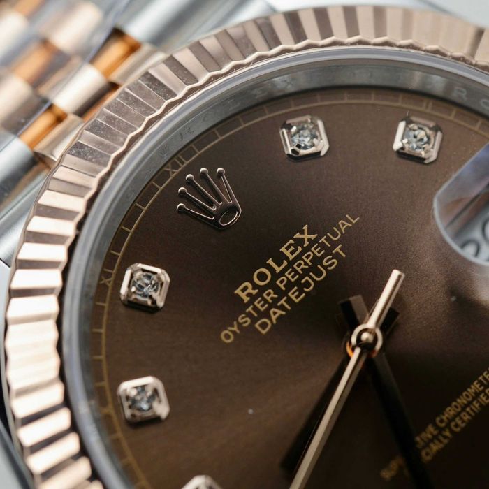 rolex datejust 41mm шоколадов циферблат
