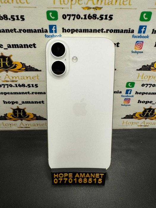 Hope Amanet P3 Iphone 16 White / 128 gb / 100% baterie