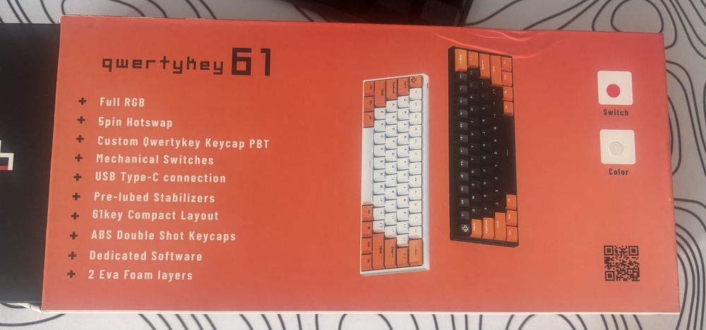 Tastura qwertykey 61 + taste hyperX