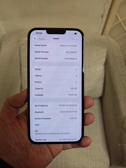 iPhone 13 Pro Max Sierra Blue 95% Stare foarte buna totul original