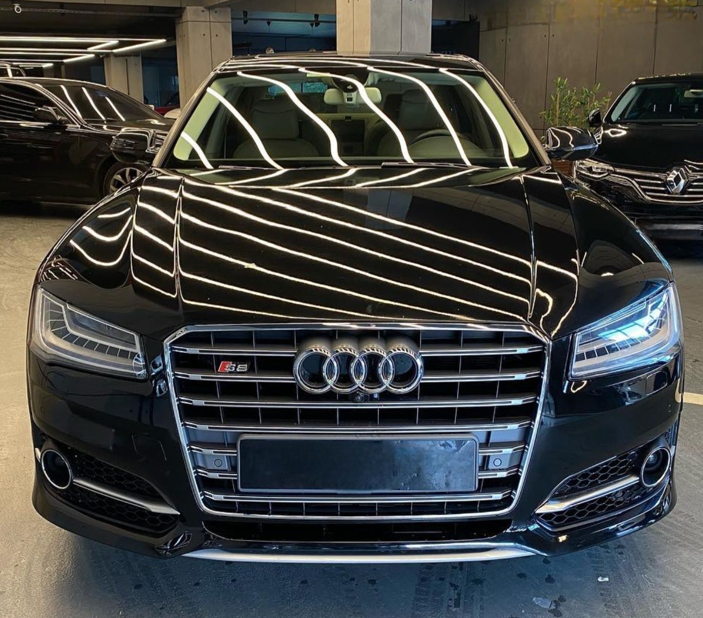 Предна броня с решетка Audi дифузьор накрайници джанти S8 D4 Facelift