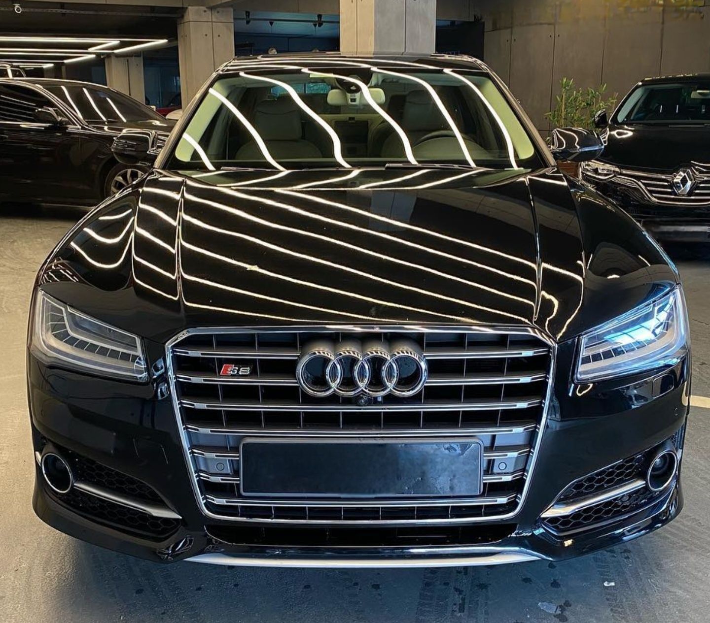 Предна броня с решетка Audi дифузьор накрайници джанти S8 D4 Facelift