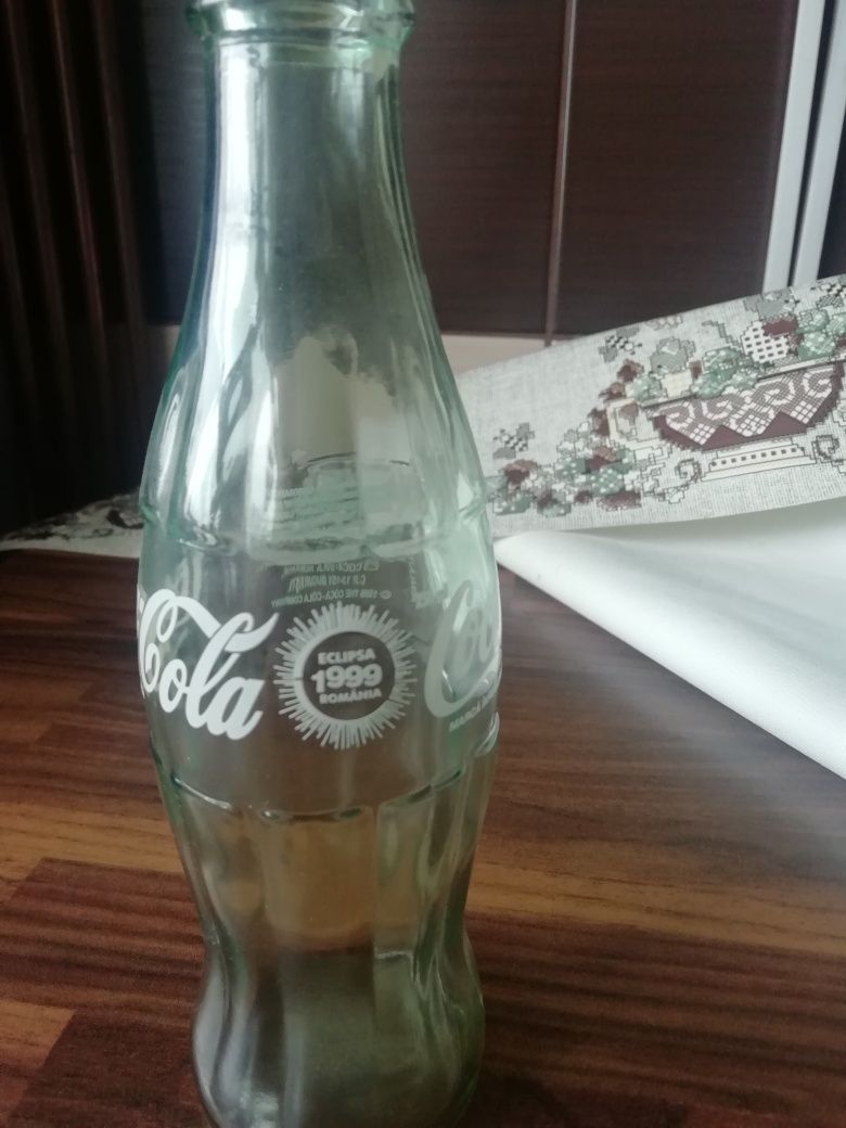 Sticlă Coca-Cola ediție limitată Eclipsa din România 1999!