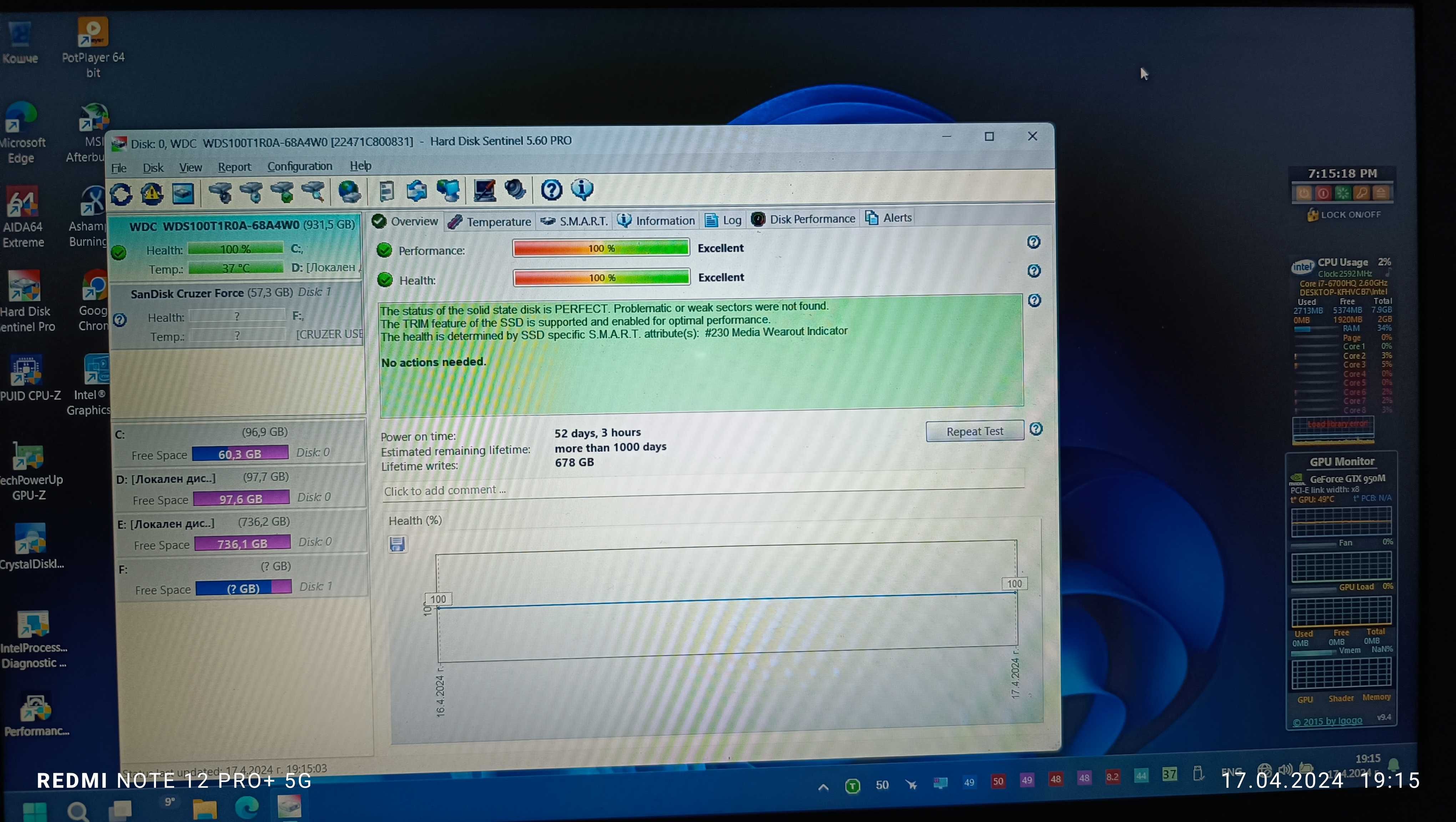 Asus K550VX-DM027D - i7 6700HQ - GTX 950m 4GB GDDR5 - 1TB SSD