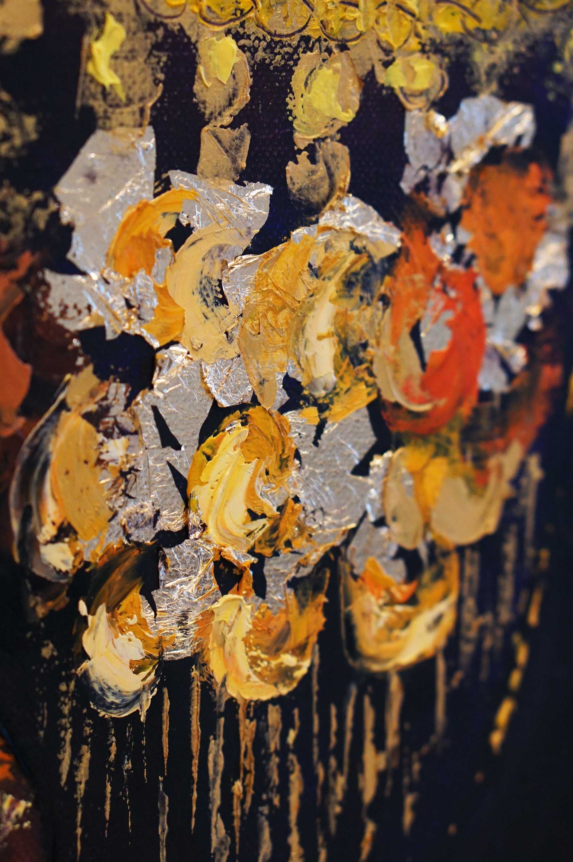 "Мистичен поглед" Картина 70х50см, Маслена живопис с шпакла
