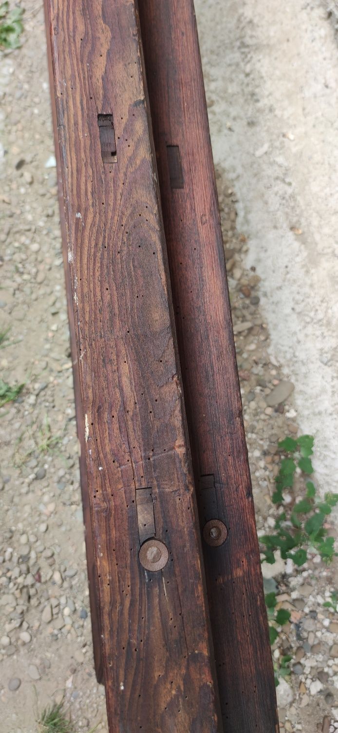 Scara dubla vintage din lemn de stejar 3,5 m×2