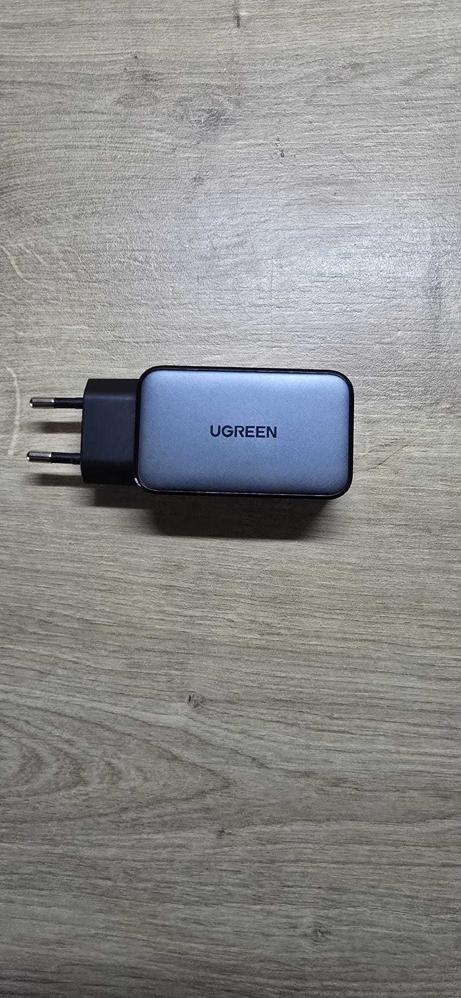 Incarcator retea UGREEN, 65 W, 3 porturi, incarcare rapida, gri/negru