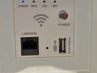 Ruter/punct de acces Wi-Fi + Ethernet, montare în perete, 300 MB/s