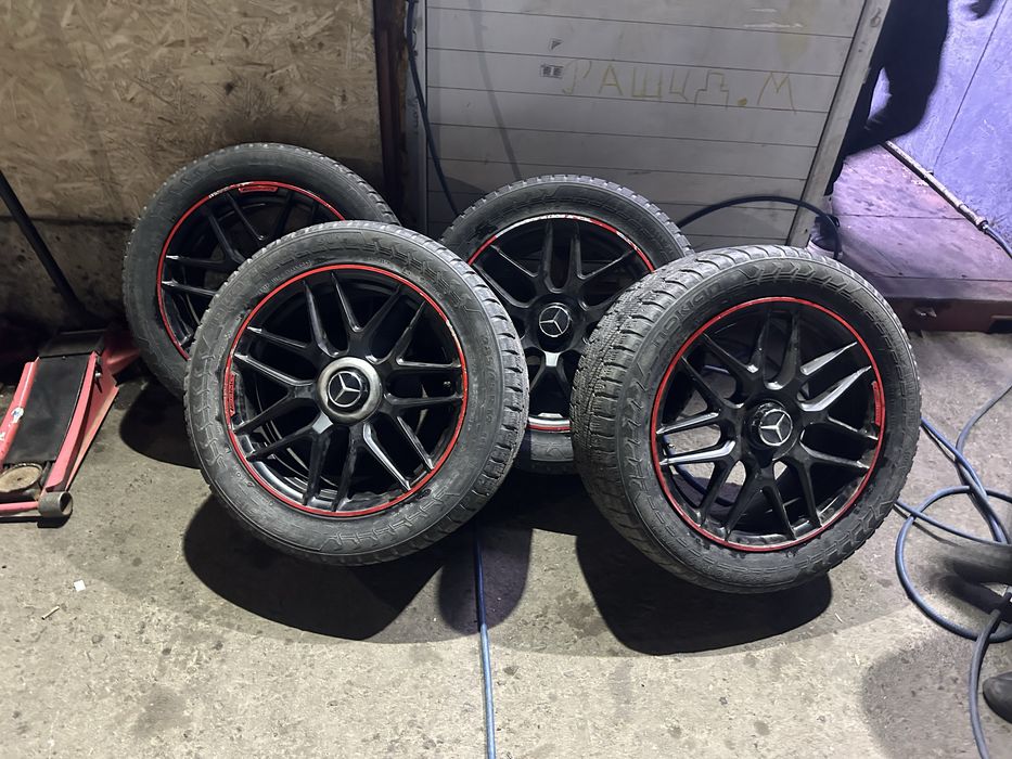 Диски с шинами шипы mercedes R19 разноширокие