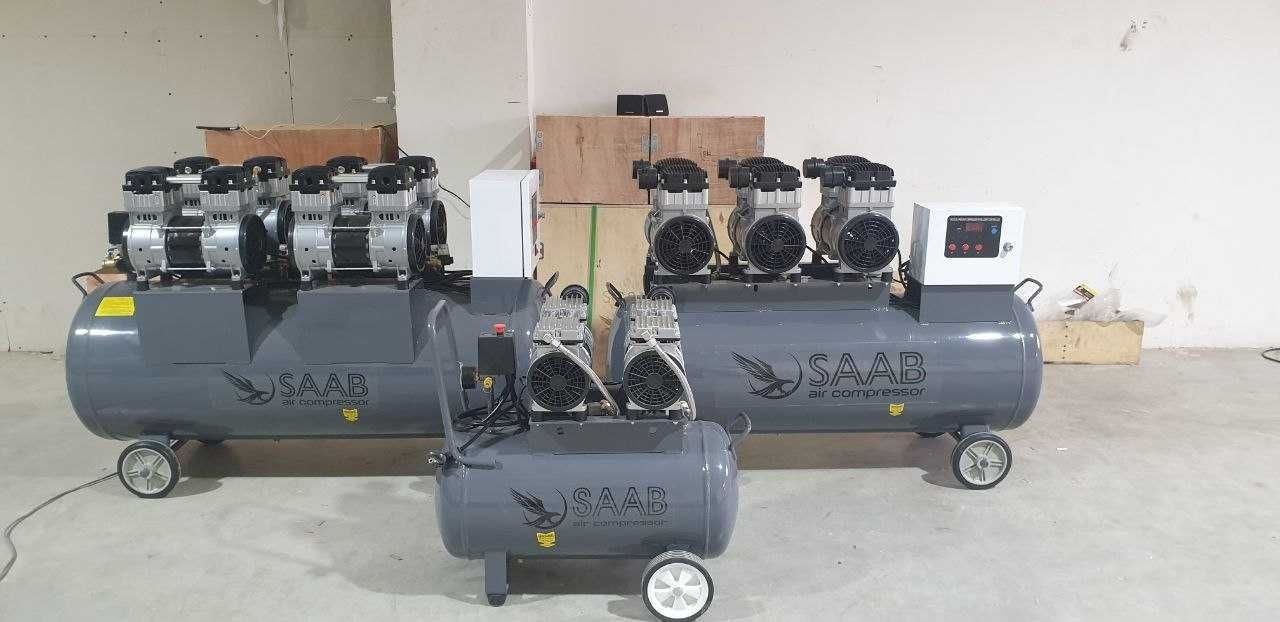 Ovozsiz kompressor SAAB SGW750*2 model 50L vozdushniy kompressor